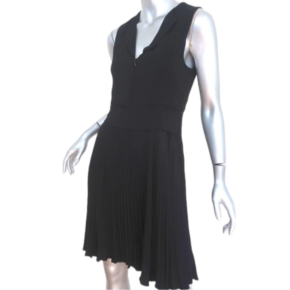 A.L.C. SLEEVELESS DRESS ETTA BLACK PLEATED - Picture 4 of 13